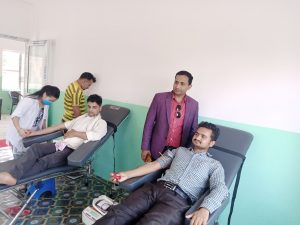 नेपाल बिद्यार्थी संघ लमहीको आयोजनामा रक्तदान कार्यक्रम