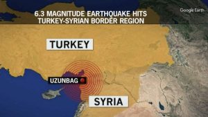 सिरिया-टर्की सीमानामा सोमबार पुन : ६.३ परिमाणको भूकम्प