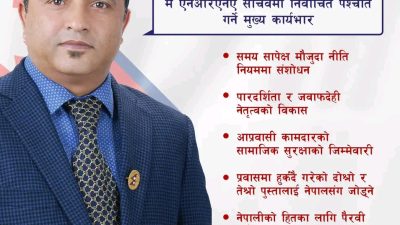 कतारबाट एनआरएनए सचीव पदमा टंकप्रसाद गैरेको उम्मेद्बारी घोषणा