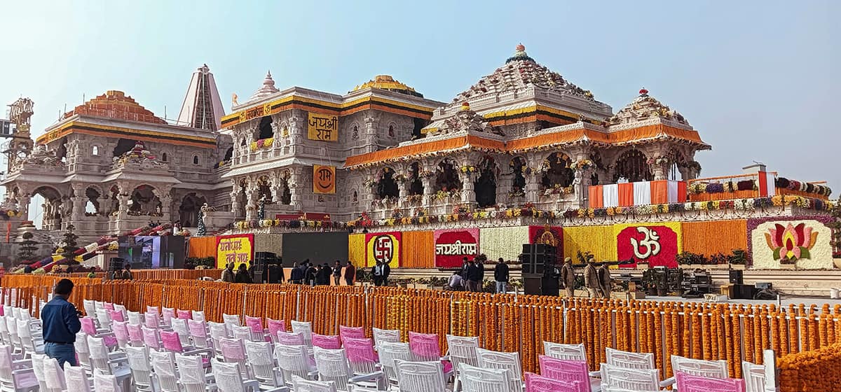 अयोध्या राम मन्दिरमा आज प्राण प्रतिष्ठा, ७ हजारभन्दा बढी बिशिष्ट…